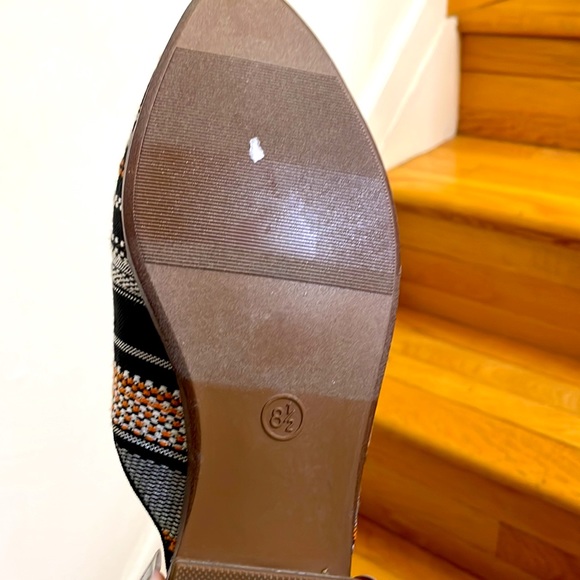 Black Embroidered Mules Flats Summer Sandals Size 8.5 - Picture 5 of 5